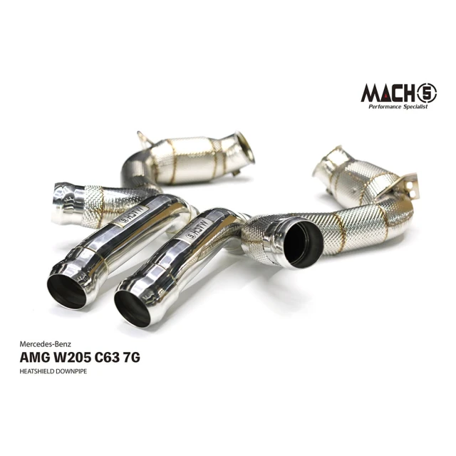【Mercedes-Benz 賓士】Mach5 BENZ W205  AMG C63 高流量帶三元催化排氣管(Mach5 排氣管)