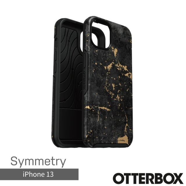 OtterBox iPhone 13 6.1吋 Symmetry 炫彩幾何保護殼(黑金大理石)