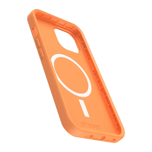 【OtterBox】iPhone 15 6.1吋 Symmetry Plus 炫彩幾何保護殼-橙(支援MagSafe)