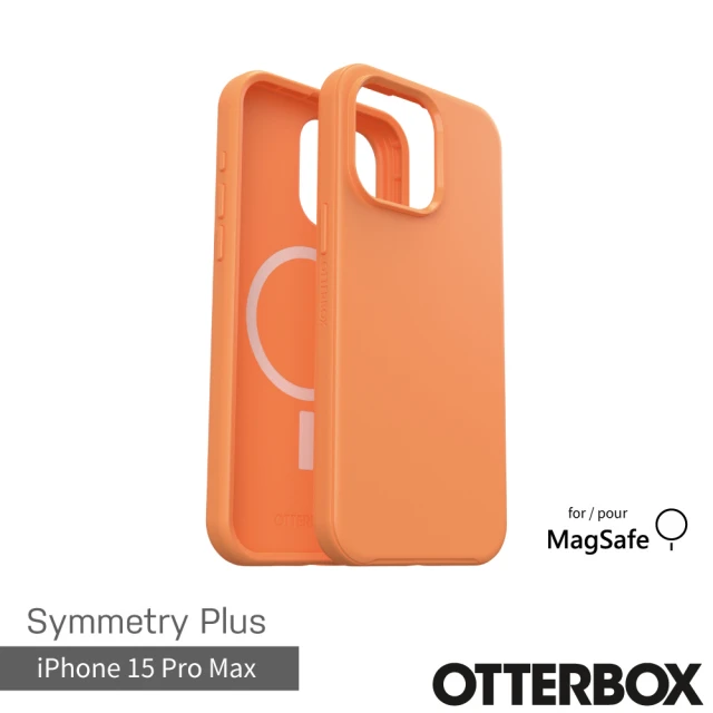 OtterBoxOtterBox iPhone 15 Pro Max 6.7吋 Symmetry Plus 炫彩幾何保護殼-橙(支援MagSafe)