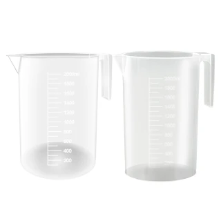 【MASTER】塑膠量杯 PP刻度杯 2000ml 耐熱量杯 塑量桶 5-PPC2000(刻度量杯 加厚手柄 塑膠燒杯)