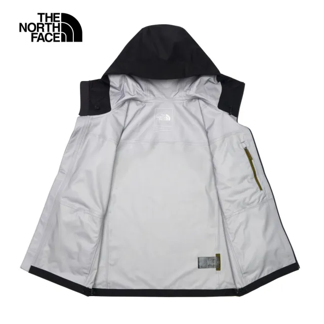 【The North Face 官方旗艦】北面男款綠黑拼接防水透氣連帽衝鋒衣｜89B2RMO