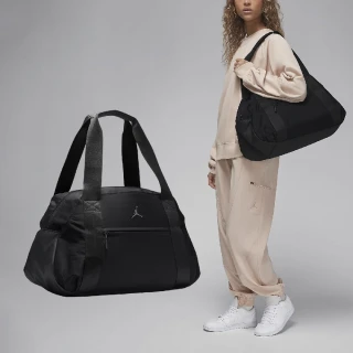 【NIKE 耐吉】旅行袋 Jordan Alpha 黑 銀 多夾層 13吋 肩背包 手提包 健身包(JD2413045AD-001)