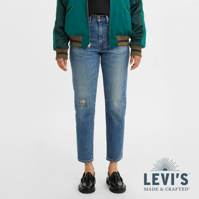 【LEVIS 官方旗艦】LMC MIJ頂級日製女款復古高腰男友牛仔長褲/及踝款 熱賣單品 A0575-0009