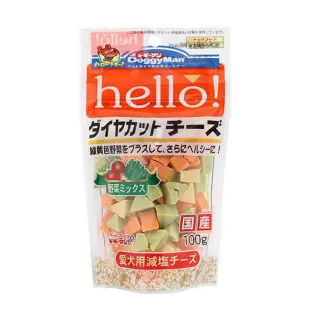 【Doggy Man】犬用Hello角切野菜起司塊 100g(狗零食 狗起司)