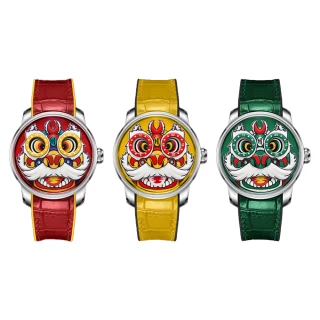 【Lucky Harvey 真樂時】志趣系列 醒獅款自動錶 機械錶 43mm(夜光動偶 新年傳統)