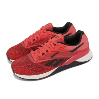 【REEBOK】訓練鞋 Nano X4 男鞋 紅 黑 穩定 支撐 緩衝 多功能 健身 運動鞋(100074181)
