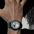 【CASIO 卡西歐】G-SHOCK 八角防護構造雙顯手錶-冷酷黑銀 畢業 禮物(GA-2100SB-1A)