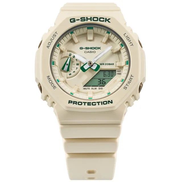 【CASIO 卡西歐】G-SHOCK 摩登綠 八角女錶 開學(GMA-S2100GA-7A)