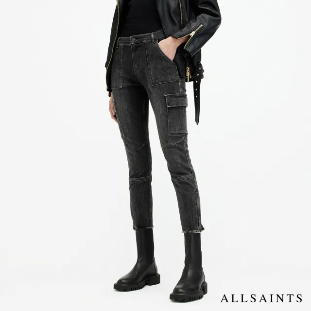 【ALLSAINTS】DURAN 中腰彈性緊身口袋牛仔褲 WE015W(修身版型)