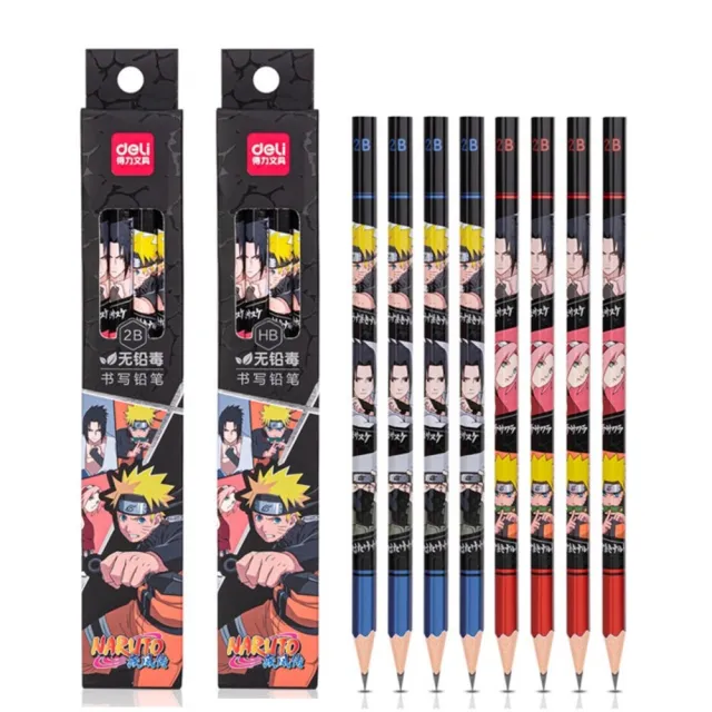 【deli 得力】FS3389E 火影忍者 盒裝 鉛筆 鉛筆 台灣現貨 六角形 鉛筆 2B 筆桿