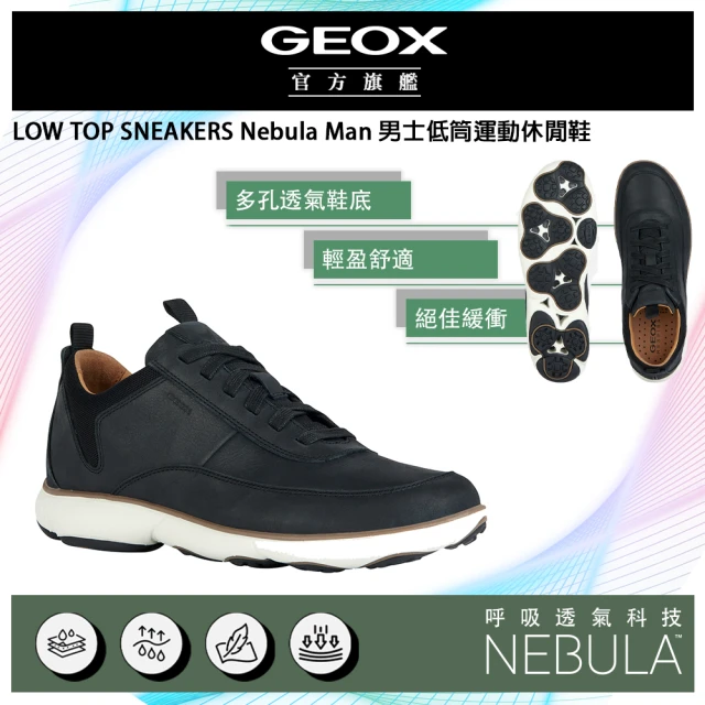 GEOX Nebula Man 男士低筒運動鞋 黑(NEBULA™ GM3F112-10)