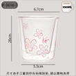 【Glass King】IF-0016-3/雙層玻璃咖啡杯2入/100ml(高硼硅玻璃/耐熱玻璃杯/酒杯/櫻花杯)