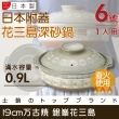 【萬古燒】Ginpo銀峰花三島耐熱砂鍋-6號-日本製-適用1人(40904)
