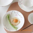 【Just Home】錦繡花開陶瓷超值18件碗盤餐具組(飯碗+湯盤+筷子)
