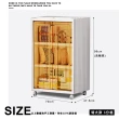 【ONE HOUSE】265L 紅藤磁吸折疊收納櫃-特大款-3分格(1入)