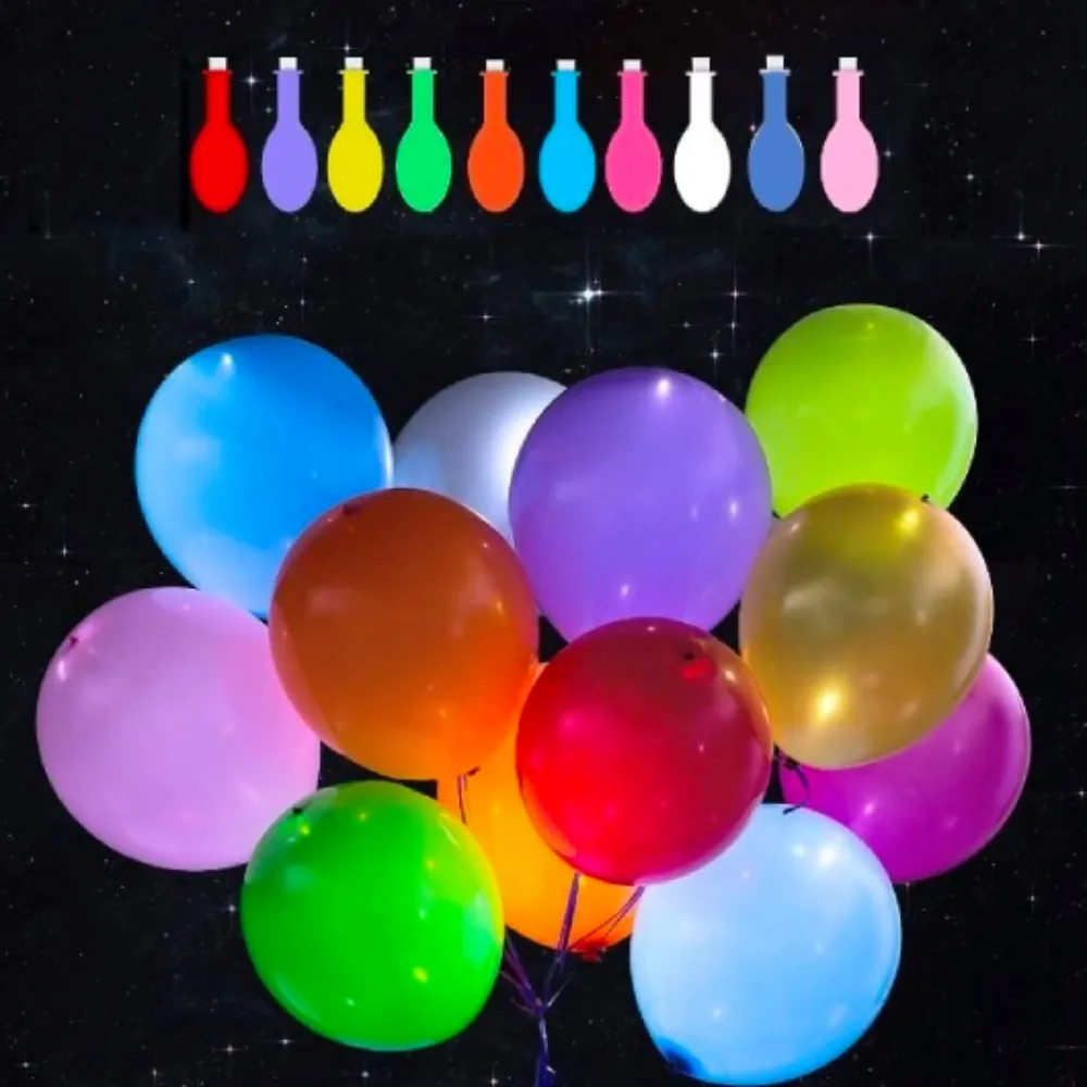 20個 LED彩色發光氣球(告白婚禮派對慶典酒吧演出 汽球)
