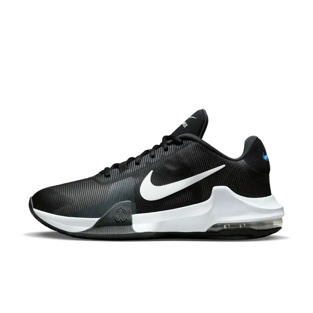 【NIKE 耐吉】籃球鞋 男鞋 運動鞋 包覆 緩震 AIR MAX IMPACT 4 黑白 DM1124-001
