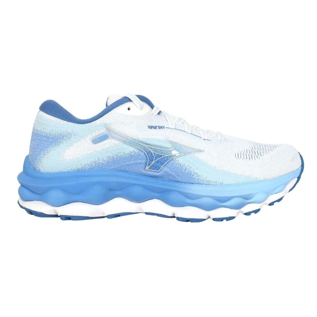 MIZUNO 美津濃 WAVE SKY 7 女慢跑鞋-慢跑 訓練 天空藍綠白(J1GD230274)