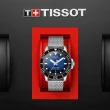 【TISSOT 天梭 官方授權】SEASTAR 1000 海洋之星 300米陶瓷圈潛水機械腕錶 母親節 禮物(T1204071104102)