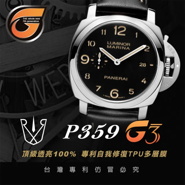 【RX-8】RX8-G3 PANERAI沛納海 膠帶款 系列頂級腕錶、手錶貼膜(不含手錶)