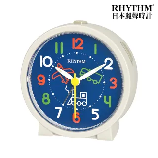 【RHYTHM 麗聲】卡通面板貪睡夜燈孩童臥室必備靜音鬧鐘(交通工具)