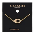 【COACH】經典 可調滑動式調整球設計 C LOGO 水鑽 手環(金色)