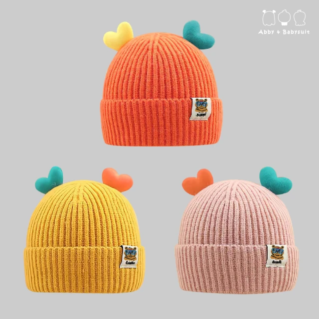 艾比童裝 寶寶毛帽-愛心加絨內裏保暖毛帽(配件系列 A10-35)