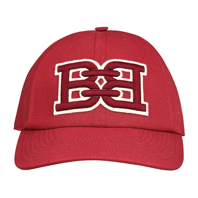 BALLY BALLY B-CHAIN 雙B LOGO純棉質棒球帽(紅)