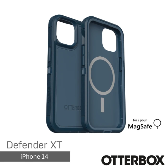 OtterBoxOtterBox iPhone 14 6.1吋 Defender XT 防禦者系列保護殼-藍(支援MagSafe)