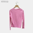 【JESSICA】簡約百搭圓領棉質長袖T恤J30532（粉）