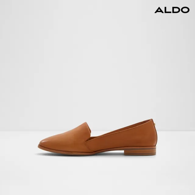 【ALDO】VEADITH2.0-經典純色真皮樂福鞋-女鞋(棕色)