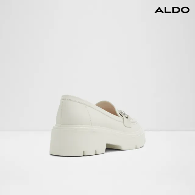【ALDO】MISKA-品味馬銜釦厚底樂福鞋-女鞋(米白色)