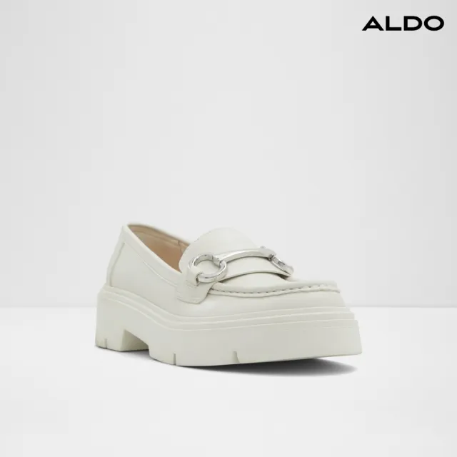 【ALDO】MISKA-品味馬銜釦厚底樂福鞋-女鞋(米白色)