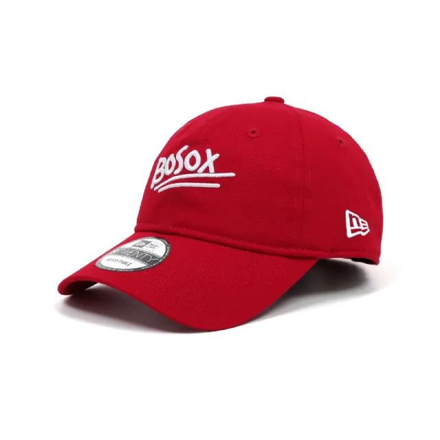 NEW ERA】棒球帽MLB 紅白920帽型可調式帽圍BOS 波士頓紅襪老帽帽子 