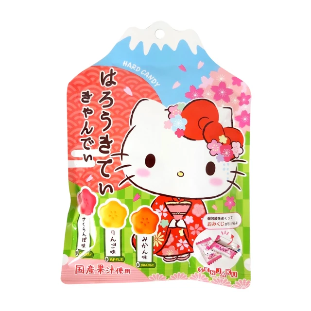 【SENJAKU 扇雀飴】凱蒂貓三種果汁糖-富士山(40g)