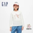 【GAP】女童裝 純棉趣味圓領長袖T恤-奶白色(890398)