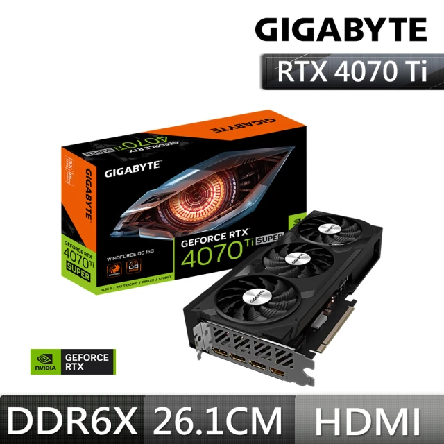 GIGABYTE 技嘉 GeForce RTX™ 4070 Ti SUPER WINDFORCE OC 16G顯示卡