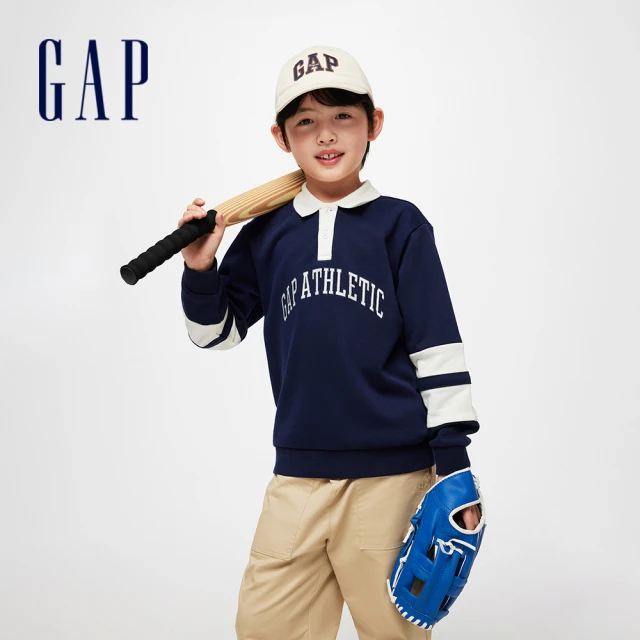 GAP 男童裝 Logo連帽外套-海軍藍(429331) 推