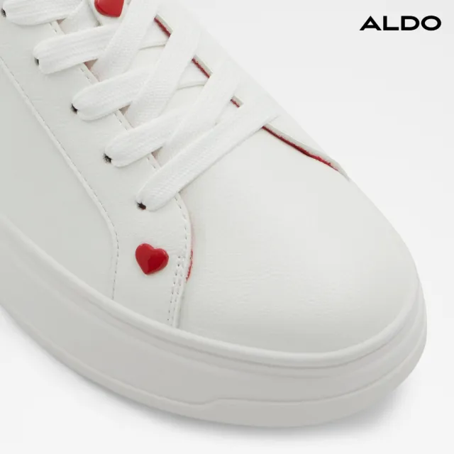 【ALDO】ROSECLOUD-浪漫愛心搭配休閒小白鞋-女鞋(白色)