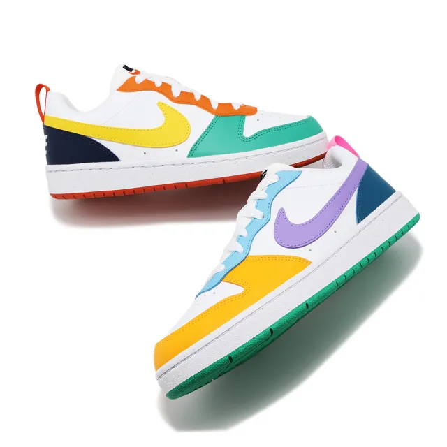 【NIKE 耐吉】休閒鞋 Court Borough Low Recraft GS 大童 女鞋 彩色 皮革 復古(FQ8373-902)