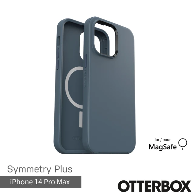 OtterBoxOtterBox iPhone 14 Pro Max 6.7吋 Symmetry Plus 炫彩幾何保護殼-藍(支援MagSafe)