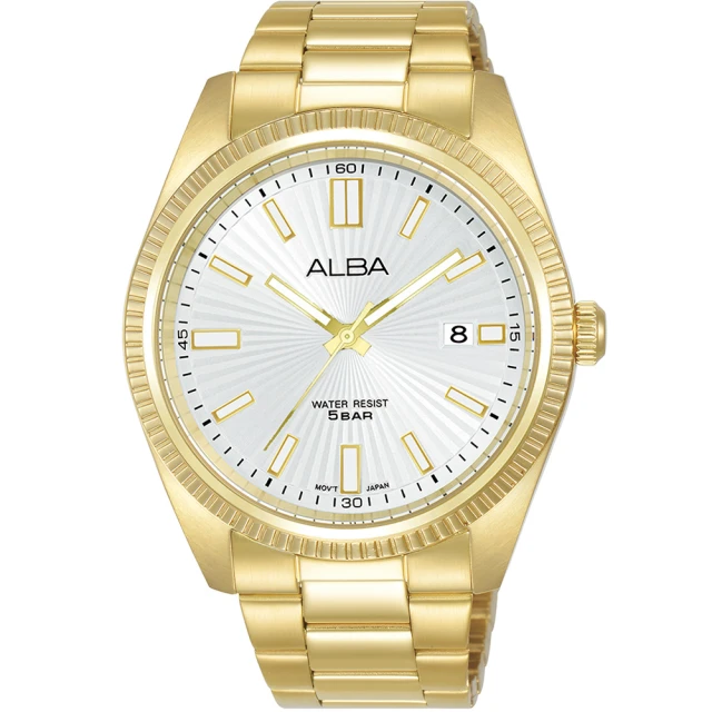 【ALBA】雅柏 Prestige 簡約三針 時尚腕錶-42.2mm金色   母親節(VJ42-X353K/AS9S60X1)