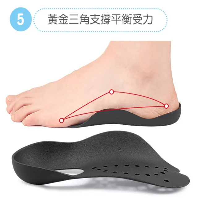 【鞋博士嚴選鞋材】透氣足弓墊扁平足足弓鞋墊(足外翻☆八XO型腿足塌陷支撑足弓半墊)