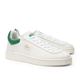 【LACOSTE】BASESHOT 女鞋 運動鞋 白綠 金色logo 小白鞋 休閒鞋(47SFA0037_082 24ss)