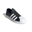 【adidas 愛迪達】Superstar SLIP ON W 女鞋 黑白色 愛迪達 可踩後跟 易穿脫 懶人鞋 休閒鞋 IG5717