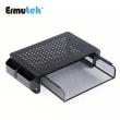 【Ermutek二木科技】桌上型螢幕收納架螢幕增高架+雙側收納抽屜(黑003-B)