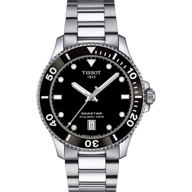 TISSOT 天梭 官方授權 Seastar 1000 海洋之星300米潛水錶 手錶(T1204101105100)