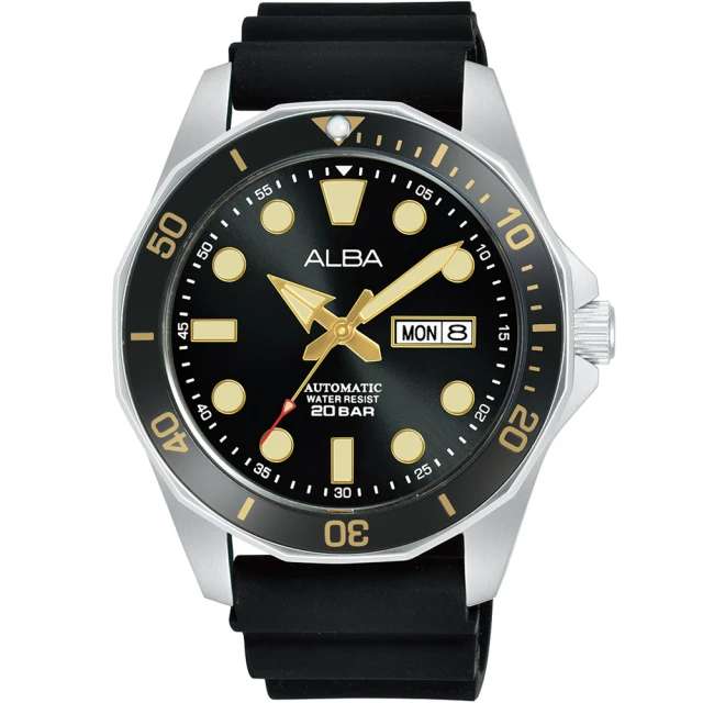 ALBA 雅柏 Mechanical 極速運動機械腕錶-43mm黑(Y676-X063C/AL4553X1)