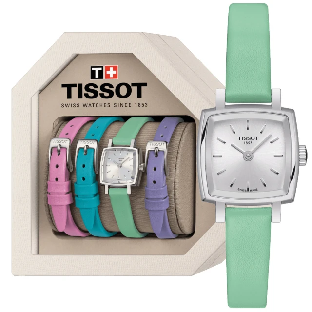 TISSOT 天梭TISSOT 天梭 LOVELY 夏日甜美方形腕錶(T0581091603101)